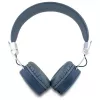 Guess Grained Classic Round Shape auriculares inalámbricos Bluetooth over-ear con ENC (azul)