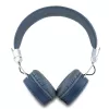 Guess Grained Classic Round Shape auriculares inalámbricos Bluetooth over-ear con ENC (azul)
