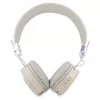 Guess Grained Classic Round Shape auriculares inalámbricos Bluetooth over-ear con ENC, beige