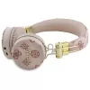Guess Peony Script Round Shape auriculares inalámbricos over-ear con ENC, marrón