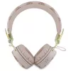 Guess Peony Script Round Shape auriculares inalámbricos over-ear con ENC, marrón