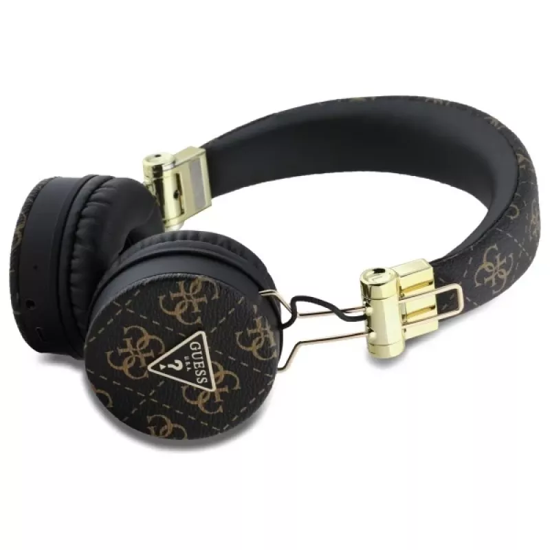 Guess 4G Triangle Round Shape auriculares inalámbricos, Bluetooth, ENC, negros