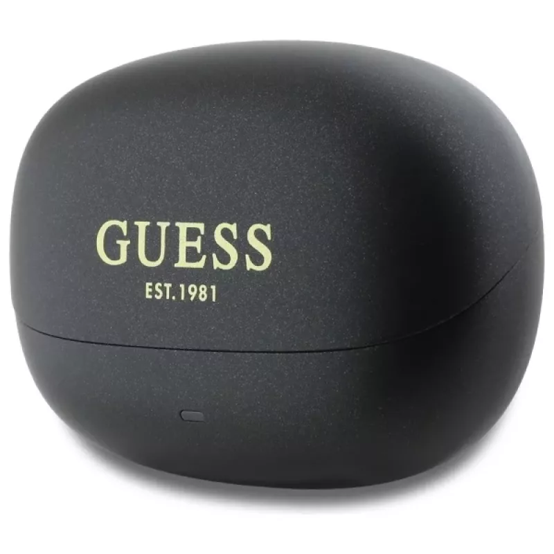 Guess Capsule Printed Logo - Auriculares Bluetooth TWS ANC & ENC con funda de carga (negro)