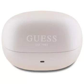 Guess Capsule Printed Logo - Auriculares Bluetooth TWS ANC & ENC + funda de carga (rosa)