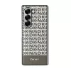 DKNY DKHMZFD6PSOSPW Funda trasera para Samsung Galaxy Z Fold6 marrón patrón repetido franja inferior