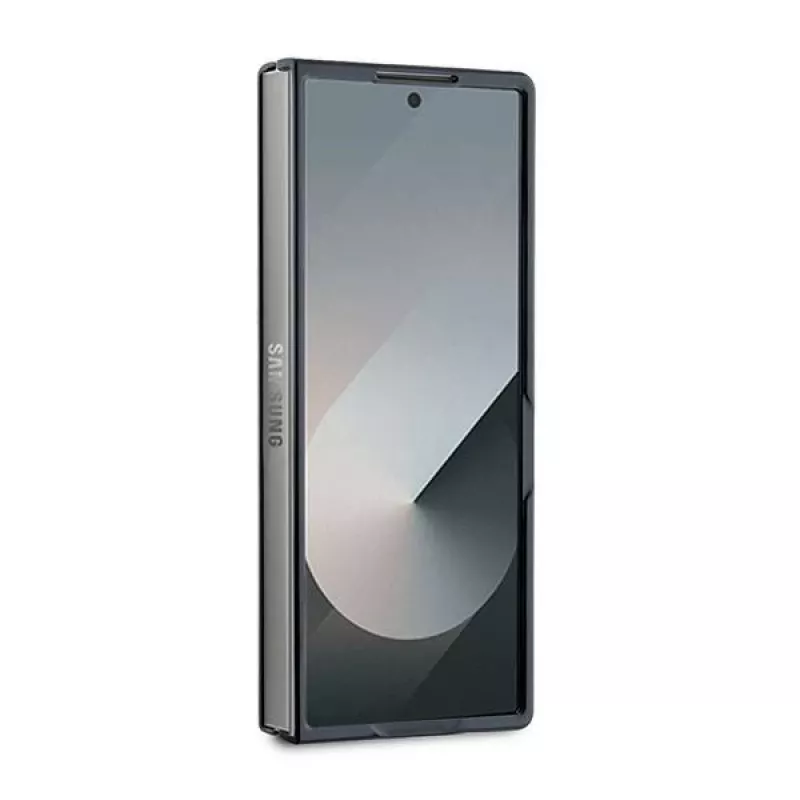 DKNY DKHMZFD6PSOSPW Funda trasera para Samsung Galaxy Z Fold6 marrón patrón repetido franja inferior