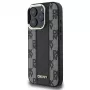 DKNY DKHMP16LPCPVSLK Funda rígida para Apple iPhone 16 Pro, 6,3 pulgadas, negra, patrón de cuadros, MagSafe