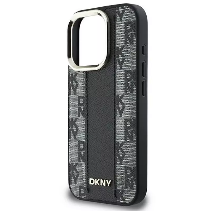 DKNY DKHMP16XPCPVSLK Funda rígida Checkered Pattern MagSafe para iPhone 16 Pro Max 6.9 negra