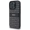 DKNY DKHCP16XPRTHSLK Funda rígida para iPhone 16 Pro Max 6,9 pulgadas negra con patrón texturizado de rayas tonales