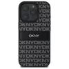 DKNY DKHCP16XPRTHSLK Funda rígida para iPhone 16 Pro Max 6,9 pulgadas negra con patrón texturizado de rayas tonales