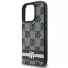 DKNY DKHCP16LPCPTSSK Funda rígida para Apple iPhone 16 Pro 6,3 pulgadas negra patrón de cuadros y rayas impresas