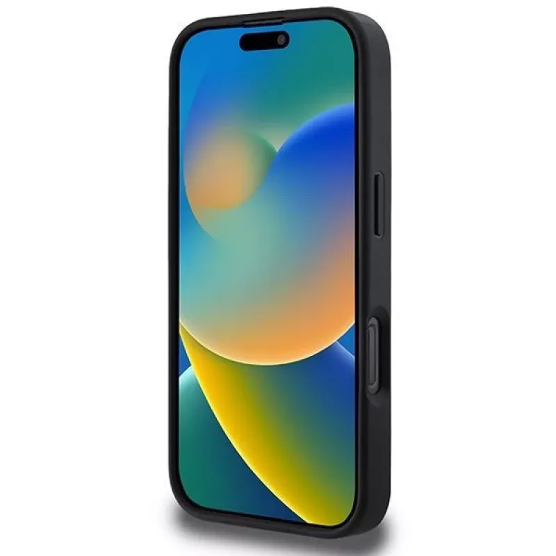 DKNY DKHCP16LPCPTSSK Funda rígida para Apple iPhone 16 Pro 6,3 pulgadas negra patrón de cuadros y rayas impresas