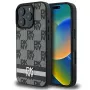 DKNY DKHCP16LPCPTSSK Funda rígida para Apple iPhone 16 Pro 6,3 pulgadas negra patrón de cuadros y rayas impresas