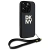 DKNY DKHCP16LPBSWSK Funda rígida negra para iPhone 16 Pro 6,3 pulgadas con correa de mano y logo Stock
