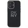 DKNY DKHCP16SSMCBSK Funda rígida para iPhone 16 6.1 Liquid Silicone Metal Logo negra