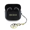 Guess Glossy Effect Printed Classic Logo & Charm auriculares TWS Bluetooth con estuche de carga (negro)