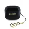 Guess Glossy Effect Printed Classic Logo & Charm auriculares TWS Bluetooth con estuche de carga (negro)