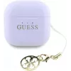 Guess Glossy Effect Printed Classic Logo & Charm auriculares TWS lavanda
