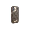Guess GUHMP16SU4GPRW iPhone 16 6,1 inch marrón funda rígida 4G Logo Plate MagSafe