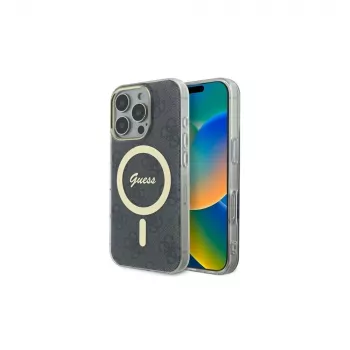 Guess GUHMP16XH4STK funda rígida para Apple iPhone 16 Pro Max 6,9 inch negro IML 4G MagSafe