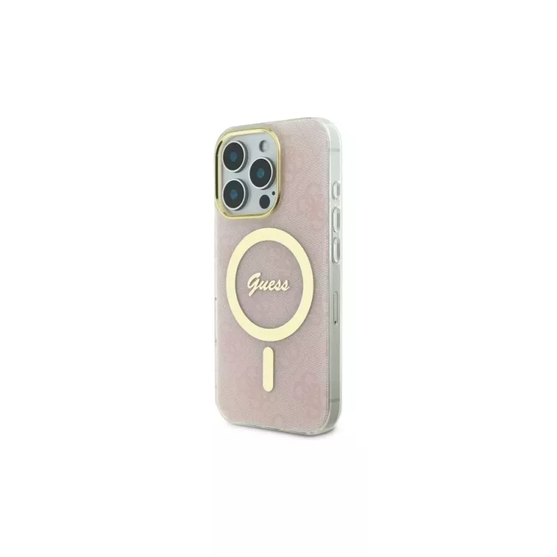 Guess GUHMP16LH4STP funda rígida IML 4G MagSafe para iPhone 16 Pro 6,3