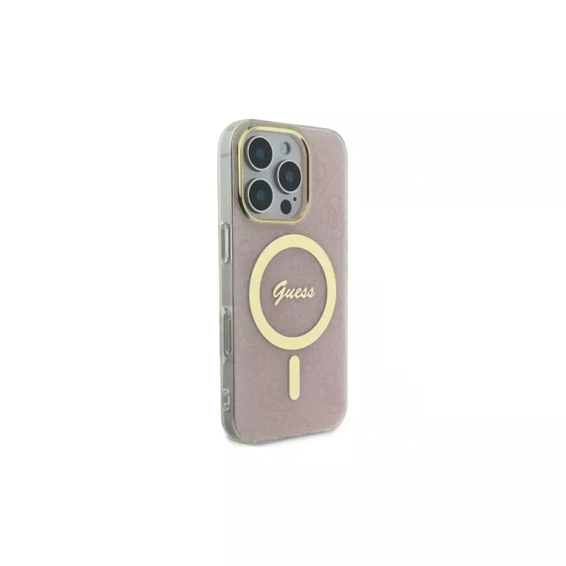Guess GUHMP16LH4STP funda rígida IML 4G MagSafe para iPhone 16 Pro 6,3