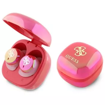 Guess 4G Printed Logo auriculares True Wireless con estuche de carga - fucsia iridiscente