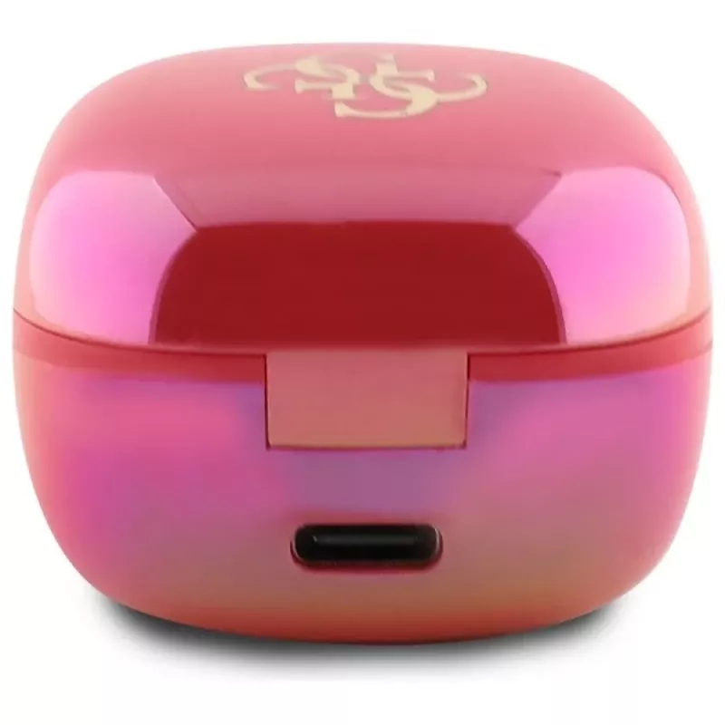 Guess 4G Printed Logo auriculares True Wireless con estuche de carga - fucsia iridiscente