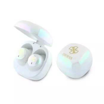 Guess 4G Printed Logo auriculares True Wireless Stereo Bluetooth con estuche de carga (blanco)
