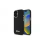 Guess GUHCP16MSMBSLK funda rígida Silicon Script Metal Logo & Frame para Apple iPhone 16 Plus 6,7