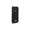 Guess GUHCP16MSMBSLK funda rígida Silicon Script Metal Logo & Frame para Apple iPhone 16 Plus 6,7