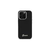 Guess GUHCP16LSMBSLK iPhone 16 Pro 6,3 inch negra funda rígida Silicon Script Metal Logo & Frame