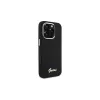 Guess GUHCP16LSMBSLK iPhone 16 Pro 6,3 inch negra funda rígida Silicon Script Metal Logo & Frame