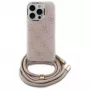 Guess GUHCP16SHC4SEP funda rígida con cordón crossbody 4G Print para iPhone 16 6,1