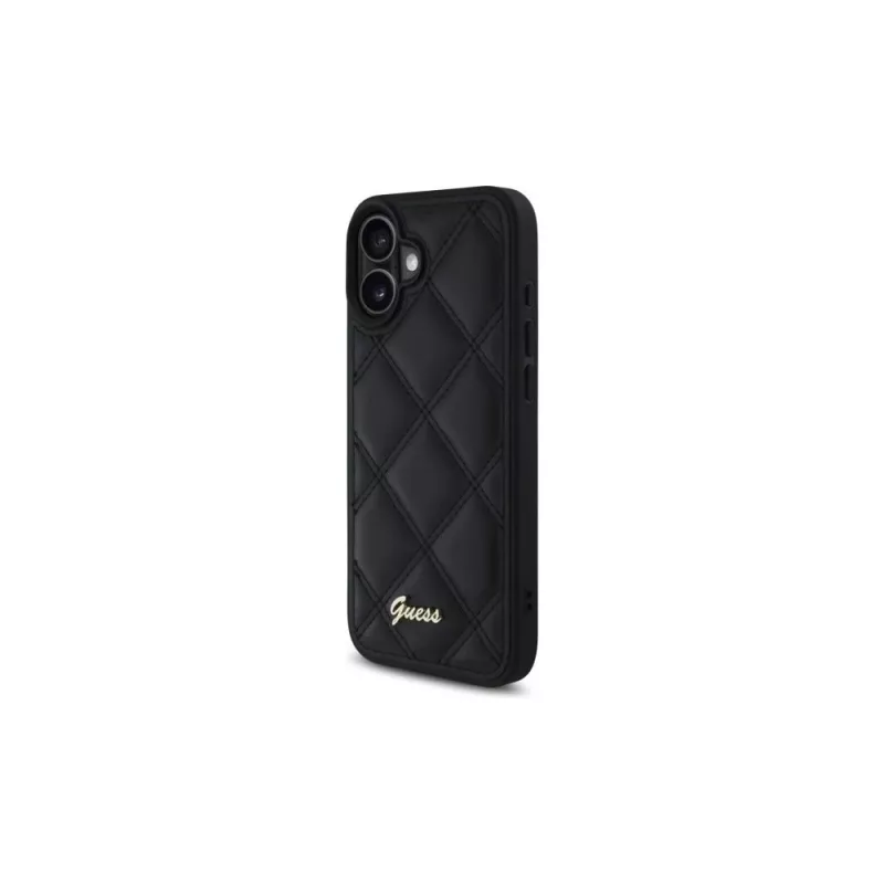 Guess funda rígida Quilted Metal Logo para Apple iPhone 16 Plus 6,7