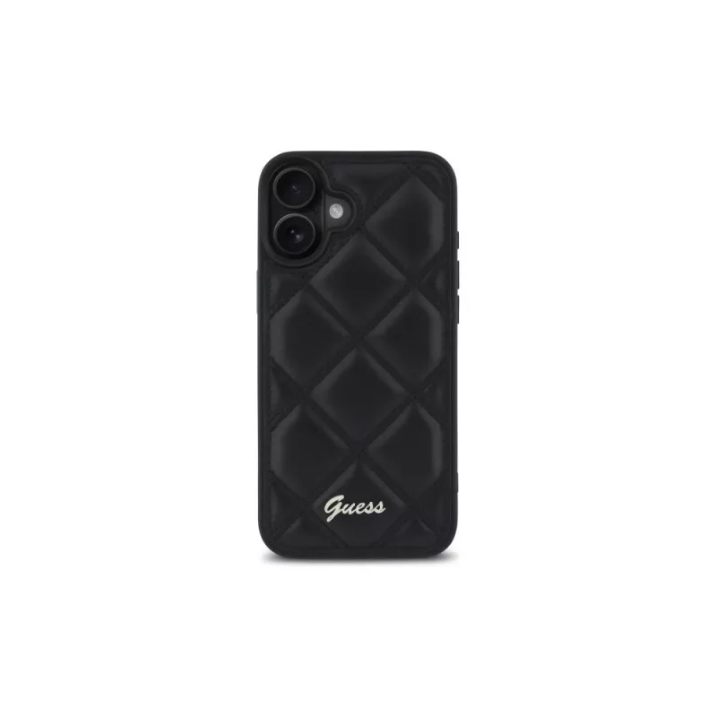 Guess funda rígida Quilted Metal Logo para Apple iPhone 16 Plus 6,7