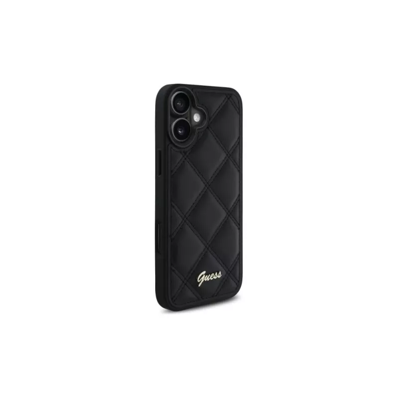 Guess funda rígida Quilted Metal Logo para Apple iPhone 16 Plus 6,7