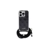 Guess GUHCP16LHC4SEK funda rígida con cordón crossbody 4G Print para iPhone 16 Pro negra