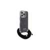 Guess GUHCP16XHC4SEK funda rígida con cordón crossbody 4G Print para iPhone 16 Pro Max 6.9 negra