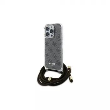 Guess GUHCP16XHC4SEW funda rígida para Apple iPhone 16 Pro Max 6,9 inch marrón con cordón crossbody 4G Print