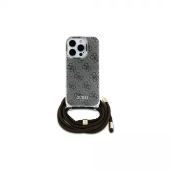 Guess GUHCP16XHC4SEW funda rígida para Apple iPhone 16 Pro Max 6,9 inch marrón con cordón crossbody 4G Print