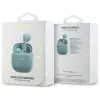 Guess auriculares Bluetooth TWS Printed Classic Logo con estuche de carga (turquesa)