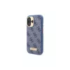 Guess GUHMP16MU4GPRB funda rígida para iPhone 16 Plus 6.7 azul 4G Logo Plate MagSafe