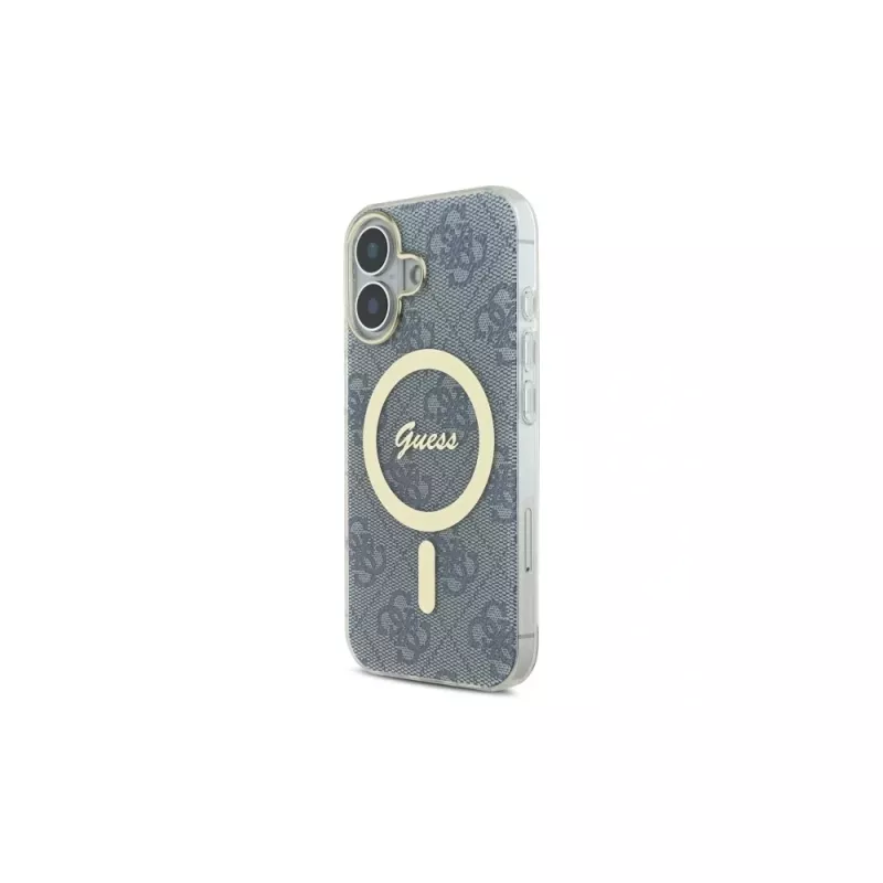 Guess GUHMP16SH4STB funda rígida para iPhone 16 6.1 IML 4G MagSafe azul