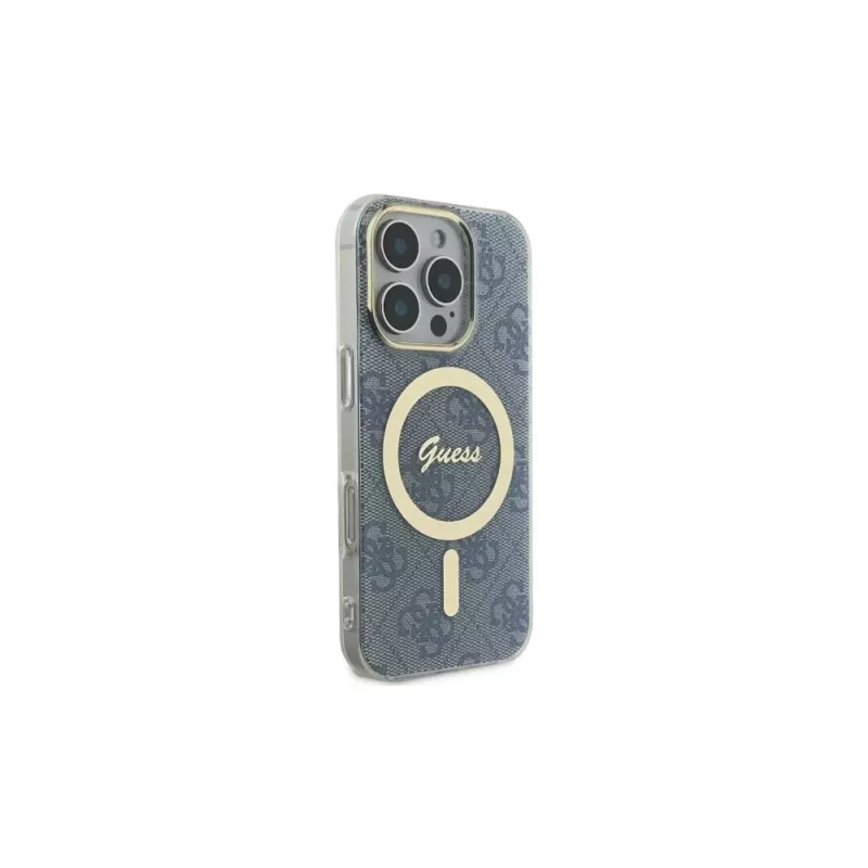 Guess GUHMP16LH4STB funda rígida para Apple iPhone 16 Pro 6,3 inch azul IML 4G MagSafe
