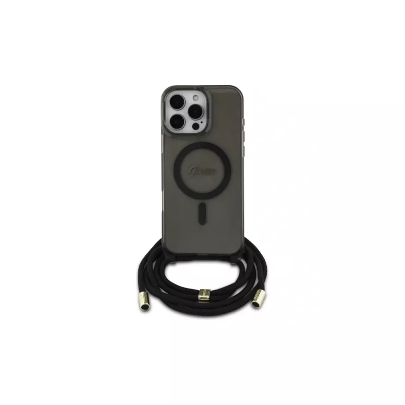 Guess funda rígida Crossbody Cord Script MagSafe para iPhone 16 Pro Max 6,9