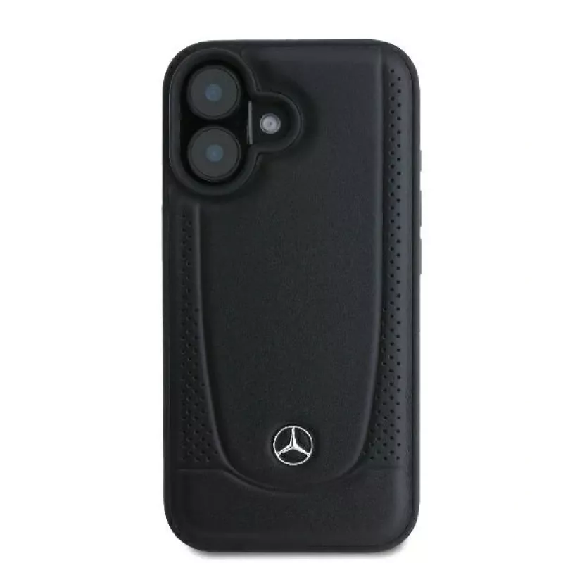 Mercedes-Benz MEHCP16SARMBK funda rígida Leather Urban para iPhone 16 6,1