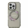 Guess GUHMP16XHFWFCK funda rígida IML Flowers Wreath MagSafe para iPhone 16 Pro Max 6.9 negra