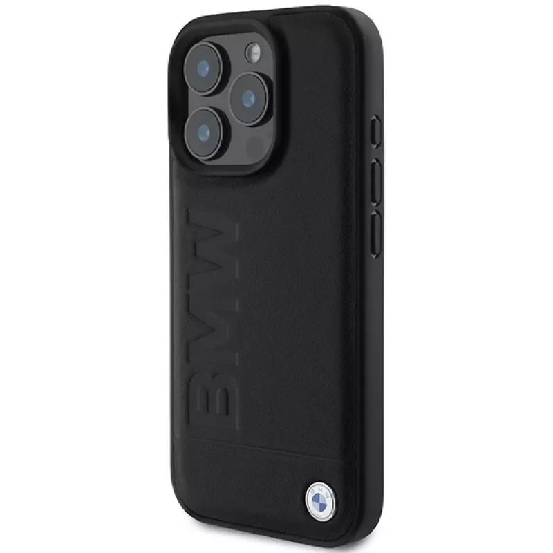 BMW funda rígida de piel Hot Stamp para iPhone 16 Pro 6,3