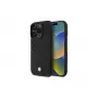 BMW funda rígida de piel Signature con compartimento para tarjetas para Apple iPhone 16 Pro Max 6,9 inch negra